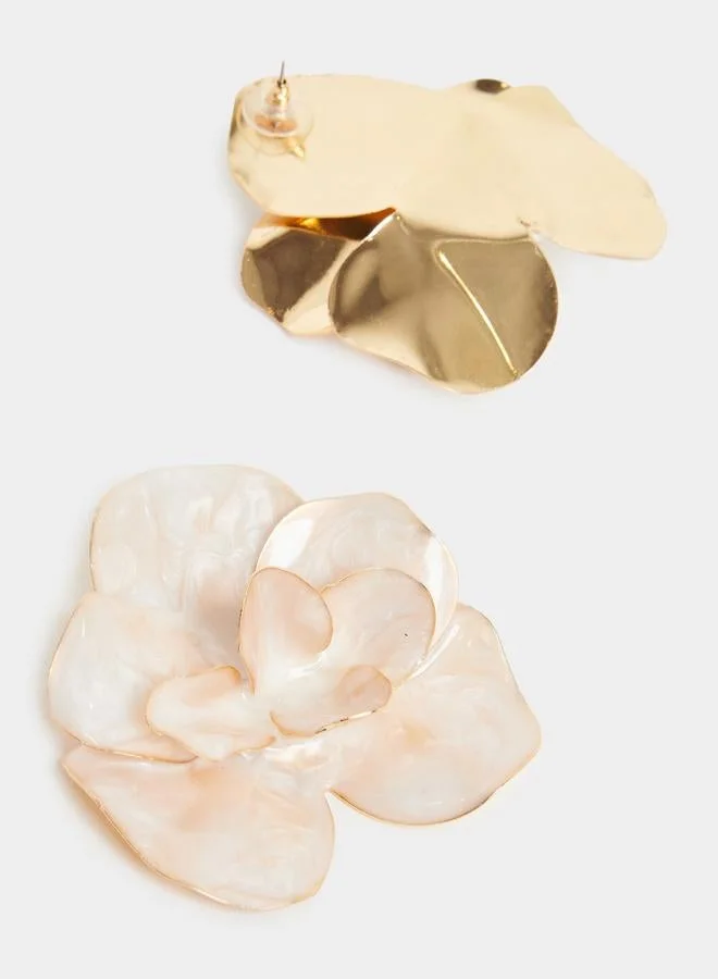 Styli Enamel Flower Earrings